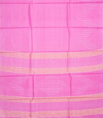 Baby Pink Woven Tussar Silk Saree With Chevron Stripes-Baby Pink