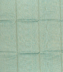 Turquoise Woven Tussar Silk Saree With Chevron Stripes-Turquoise