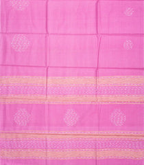 Bubble Gum Pink Woven Tussar Silk Saree With Diamond Motifs-BubbleGum Pink