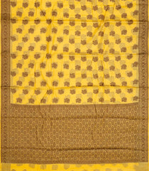 Yellow Handwoven Tussar Silk Saree With Floral Butta Motifs-Yellow