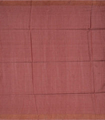 Brown Handloom Tussar Silk Saree With Printed Floral Motifs-Brown