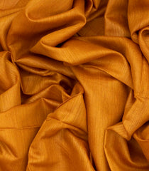 Mustard Woven Plain Tussar Silk Saree-Mustard