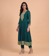 Teal Green Festive Anarkali Set-RC5694