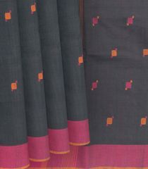 Grey Handwoven Uppada Cotton Saree