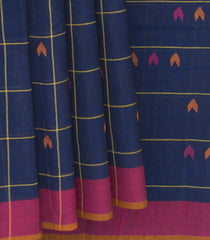 Blue Handwoven Uppada Cotton Saree