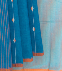 Blue Handwoven Uppada Cotton Saree