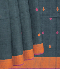 Grey Handwoven Uppada Cotton Saree