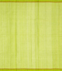 Pista Green Handloom Village Cotton Saree With Flower Motifs-Pista Green