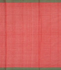 Red Handloom Village Cotton Saree With Stripes-Red