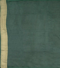 Sea Green Woven Blended Khaddi Georgette Saree With Meenakaari Floral Jaal Motifs-Sea Green