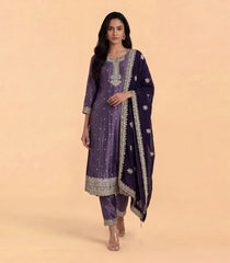 Violet festive anarkali set-RC5708