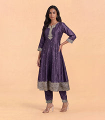 Violet festive anarkali set-RC5708