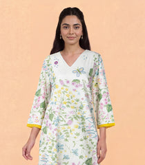 White floral printed kurta-RC5722
