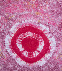 Pink Printed Jaipur Cotton Saree With Tie & Dye Motifs-JC1487