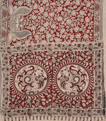 Maroon Printed Kalamkari Cotton Saree -KAL1233
