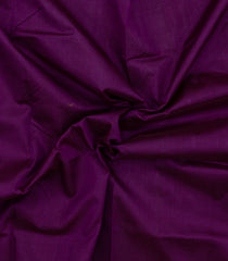 Dark Purple Handloom Silk Cotton Saree With Contrast Border-SC4707