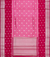 Pink Woven Banarasi Poona Silk Saree With Checks & Buttas-BP1012