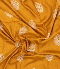 Mango Yellow Printed Synthetic Dola Silk Saree With Motifs & Zari Stripes-SY0444