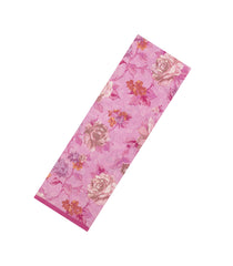 Baby Pink Printed Crepe Silk Saree With Floral Motifs-PS0897