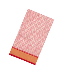 Baby Pink Handloom Pochampally Ikat Silk Saree With Tie & Dye Motifs -IK0423