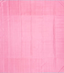 BubbleGum Pink Handloom Kanchipuram Silk Saree With Zari Stripes-KA12586