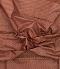 Brown Printed Tussar Silk Saree With Stripes-TU3372