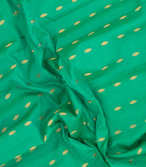 Aquamarine Handloom Gadwal SICO Saree With Cotton Body & Silk Border-GA0368