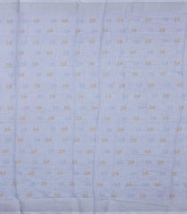 Grey Printed Synthetic Linen Saree With Floral Motifs-SY0187
