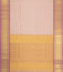 Dusty Pink Handloom Kanchipuram Tissue Silk Saree With Floral Motifs-KA16286
