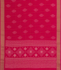 Hot Pink Woven Art Dola Silk Saree With Printed Diamond Motifs-BL4932