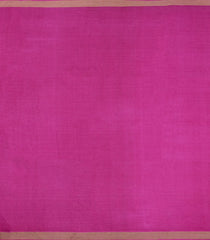 Hot Pink Woven Tussar Silk Saree With Floral Motifs-TU3256