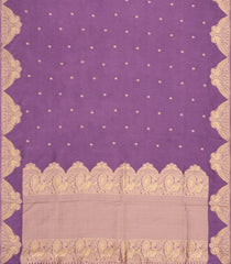 Lilac Woven Synthetic Dola Silk Saree With Floral Motifs-BL4860