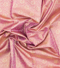 Pink Woven Tissue Silk Saree With Floral Zari Motifs-KA15560