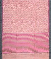 Baby Pink Printed Pure Silk Saree With Floral Motifs-PS0770