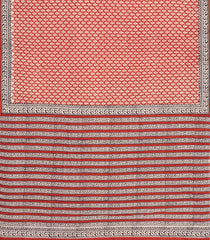 Red Printed Jaipur Cotton Saree With Border-JC1844