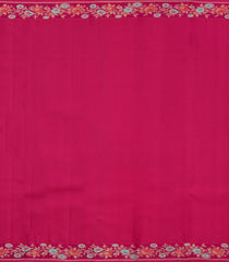 Magenta Handloom Kanchipuram Silk Saree With Meena Floral Border-KA15759