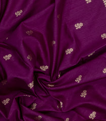 Dark Magenta Woven Art Dupion Saree With Buttas & Tie and Dye Border-BL5908