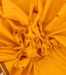 Yellow Woven Kadappa Cotton Saree With Buttas-KN0725