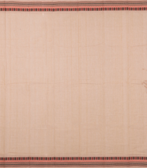 Taupe Handloom Kanchi Cotton Saree With Floral Motifs-KC1704