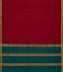 Crimson Woven Kadapa Cotton Saree With Meena Buttas-KN0684