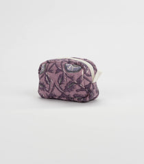 Lilac Cotton Bagru Printed Coin Pouch With Zipper-ACS1061