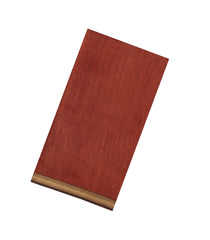 Rust Woven Tussar Silk Saree With Thread work Border-TU3521