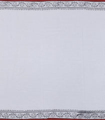 White Printed Jaipur Cotton Saree With Floral Motifs-JC1649