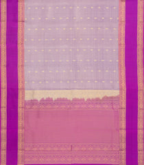 Lilac Woven Pure Silk Saree With Buttas & Contrast Border-EC2565