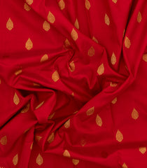 Red Handloom Kanchipuram Silk Saree With Floral Buttas-KA13722