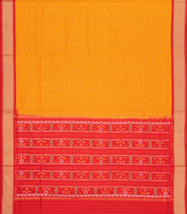 Mustard Handloom Pochampally Ikat Silk Saree With Tie & Dye Motifs -IK0419