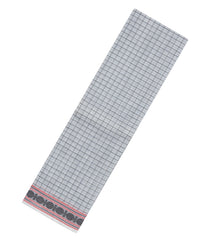 White Handloom Kanchi Cotton Saree With Checks-KC1768