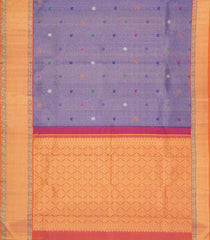 Blue Handloom Kanchipuram Silk Saree With Annam Buttas-KA15632