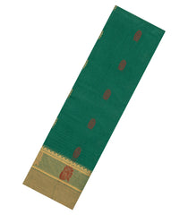 Green Woven Rasipuram Cotton Saree With Meena Buttas-RA2574