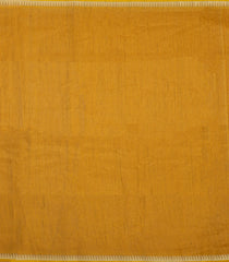 Mustard Printed Synthetic Dupion Saree With Temple Border & Jhalar-SY0094